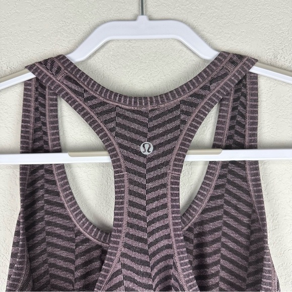 Lululemon Heathered Black Cherry Purple Run Swiftly Tech Racerback Tank Top 8 - Picture 3 of 4